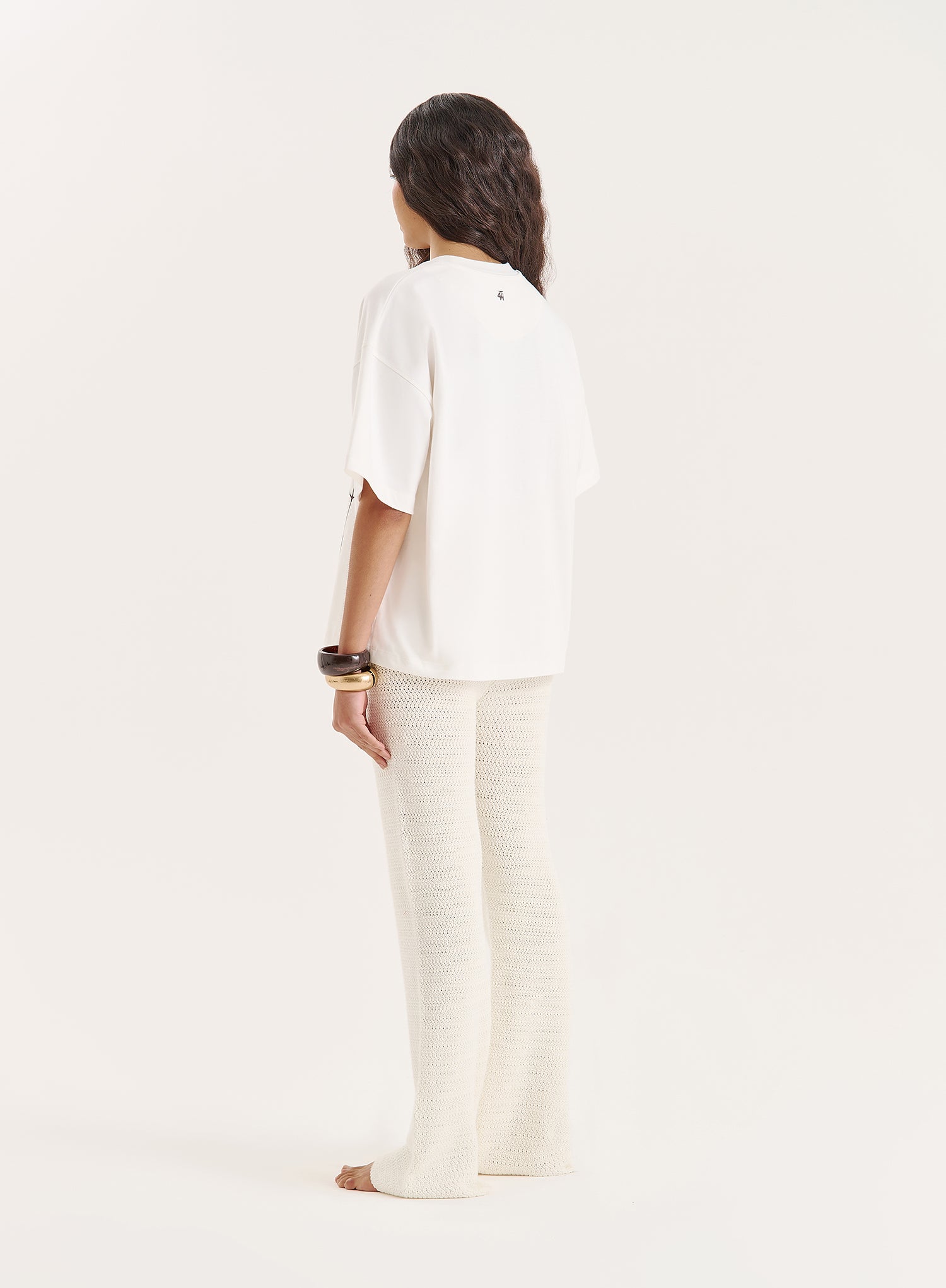 Cream Bikini Graphic Oversized T-Shirt